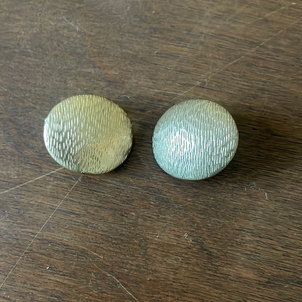 Chico’s Round Gold Clip On Earrings
